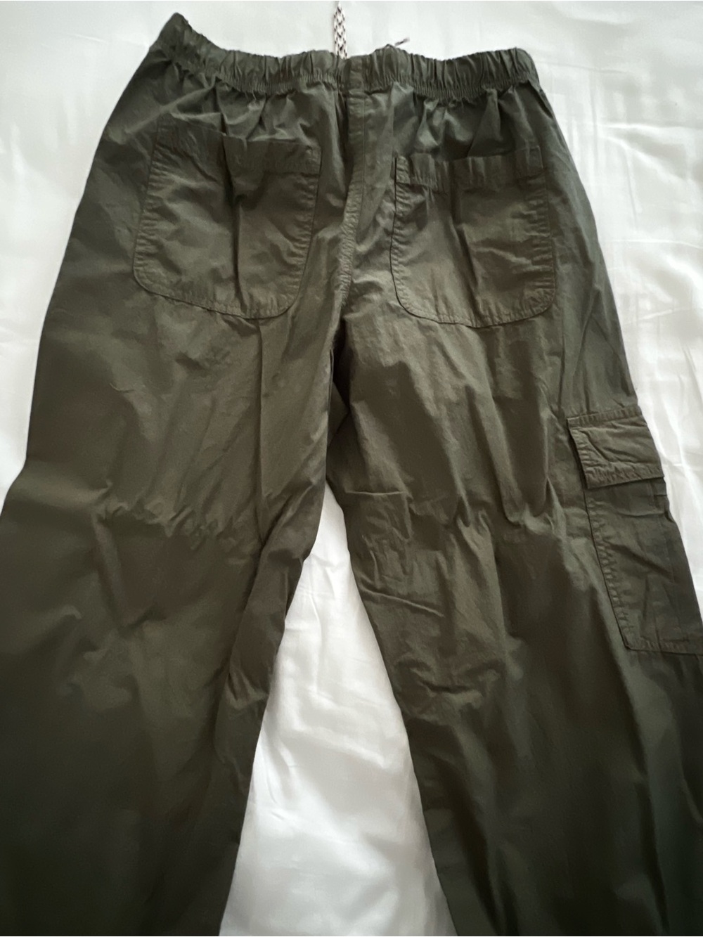 Aerie Olive Cargo Lounge Pants - Casual Wide Leg - Picture 6 of 6